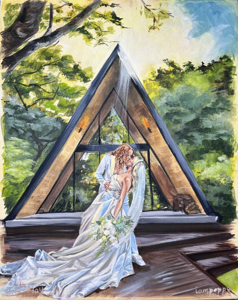 Currumbin live wedding painting