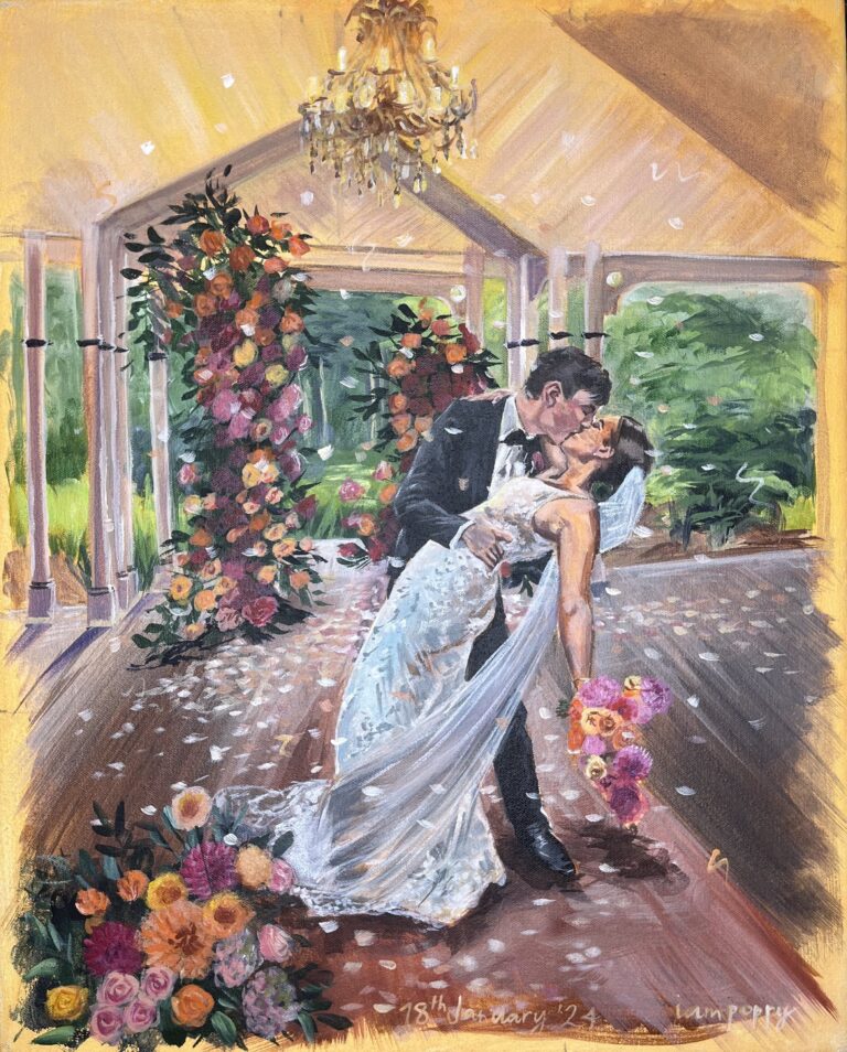 Gabbinbar live wedding painting