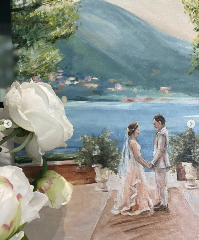 live wedding painting vows