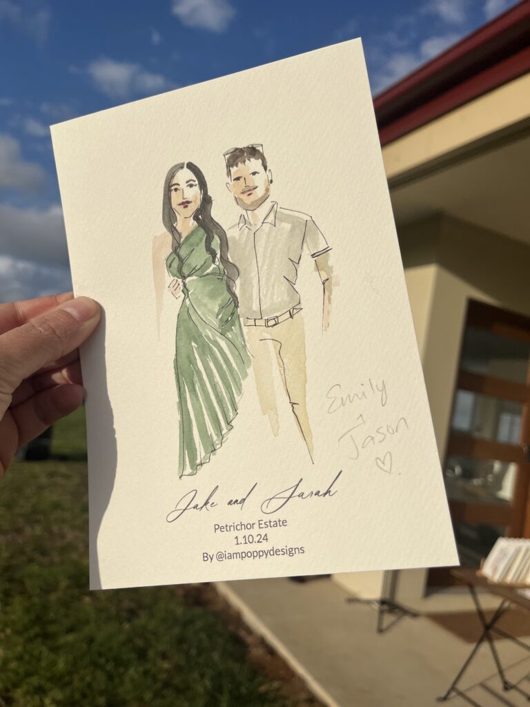 live guest portraits - couple