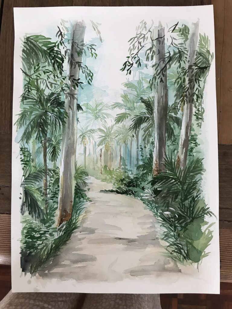 tropical forest painting