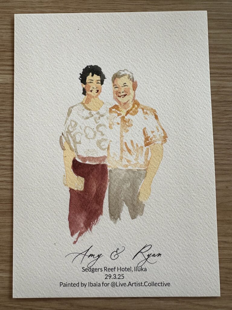 Live guest portraits