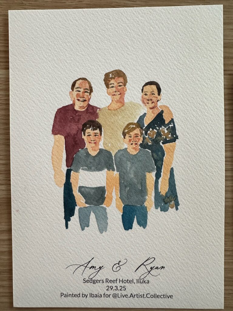 Live guest portraits