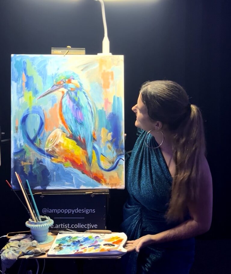 Live event painting for Get Yourself Checked Charity Gala